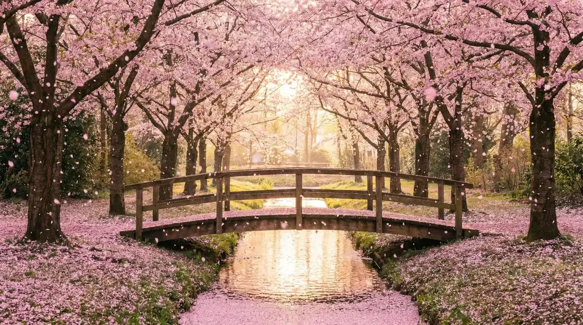 樱花桥畔 - qq匿名聊天 唯美风景